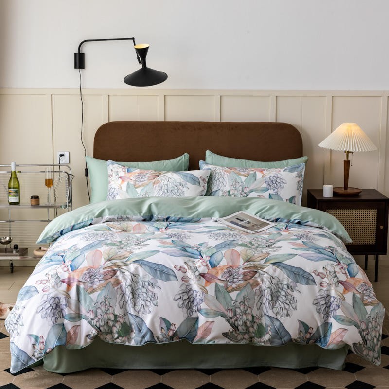 Home Textiles Premium - 100% cotone egiziano vibrante foglie tropicali