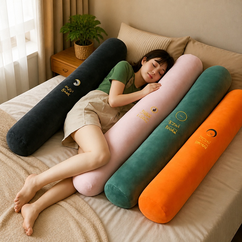 Bolster Pillow Long - Cuscino Ergonomico Lungo per Gravidanza, per
