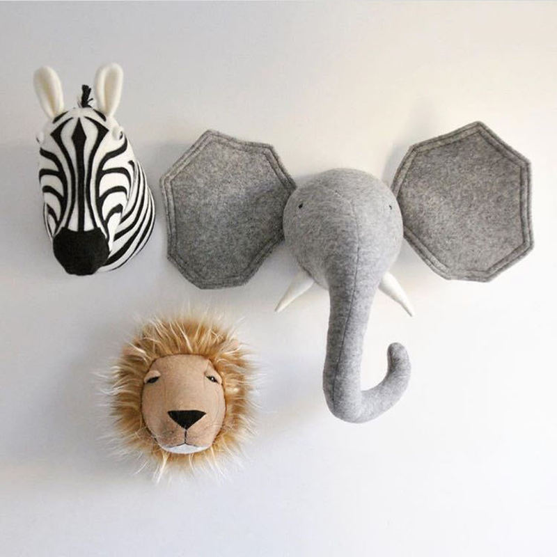 Home Textiles Europe - Zebra/Elefante/Giraffa 3D Testa di animale Montaggio