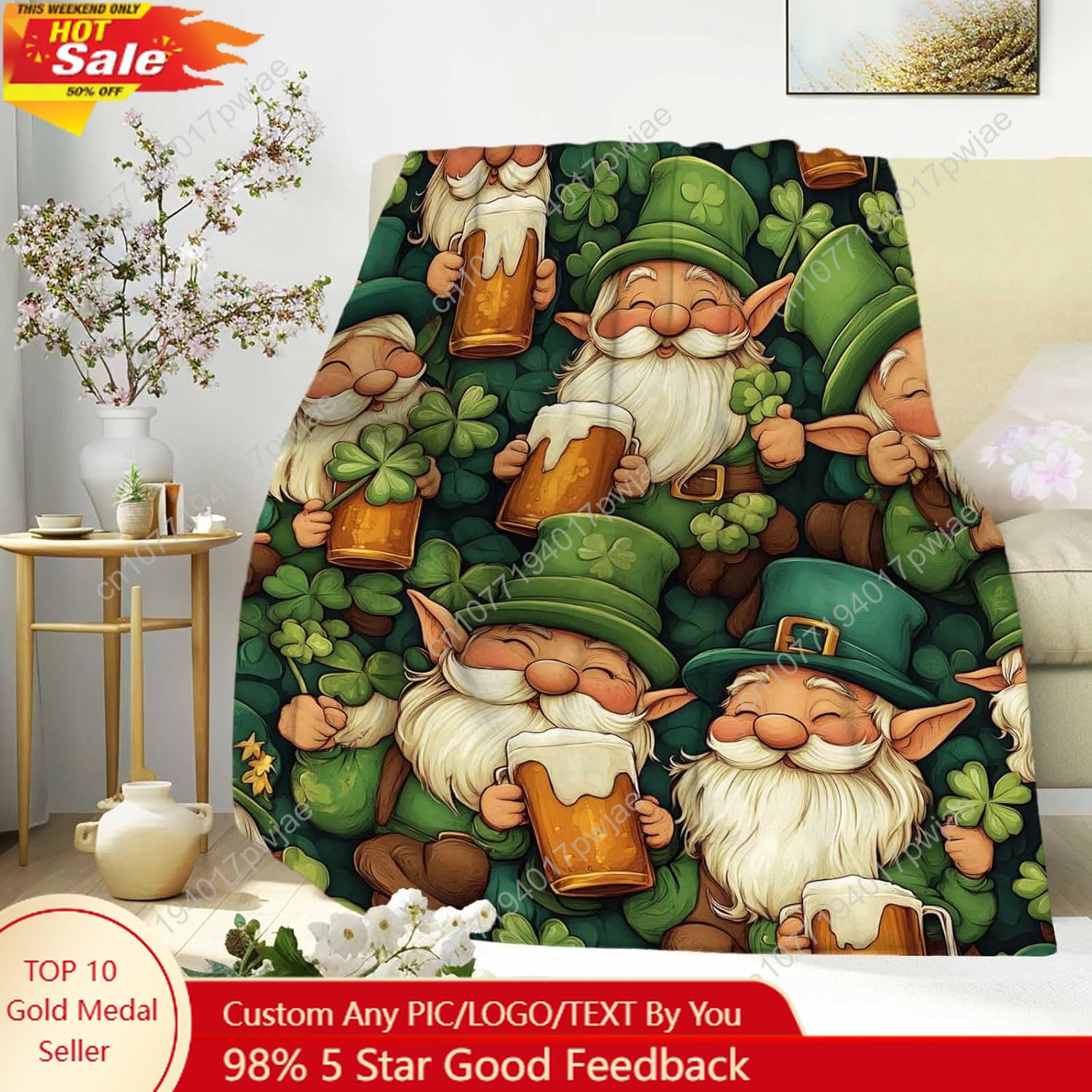 Home And Textiles Today - Coperta da tiro con gnomo per